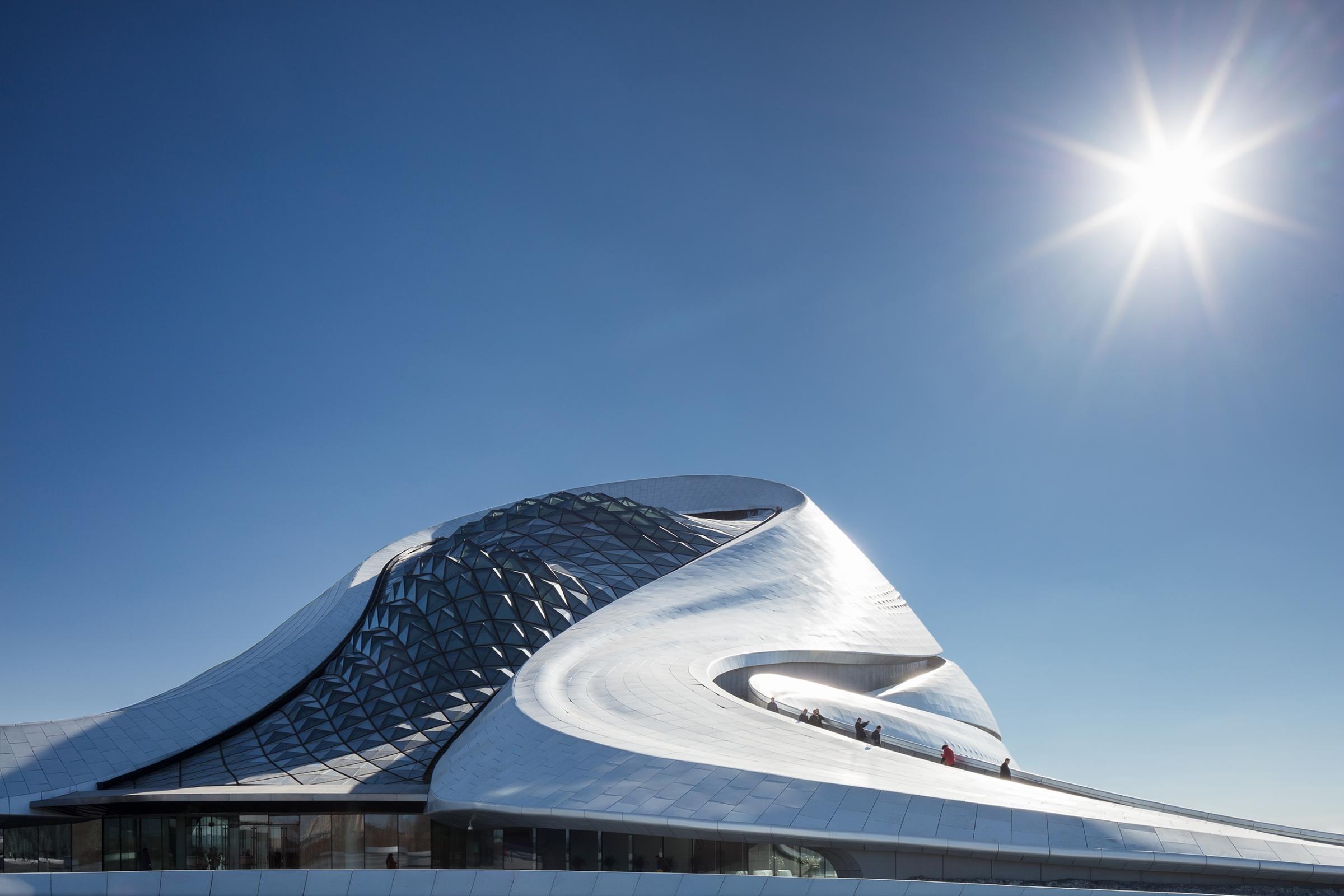 Photograph of Harbin Opera House, designed by MAD Architects and located in Harbin, China