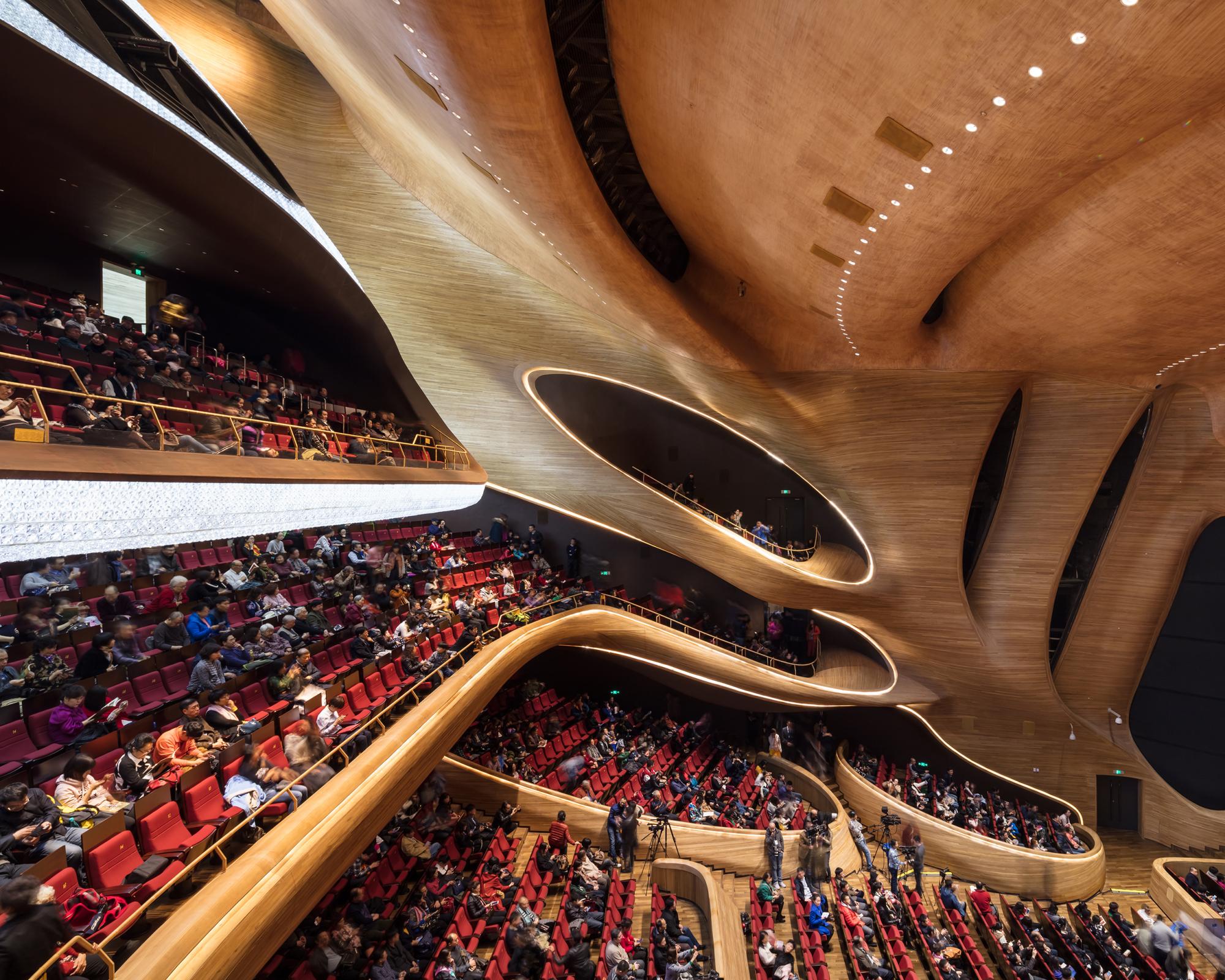 Photograph of Harbin Opera House, designed by MAD Architects and located in Harbin, China