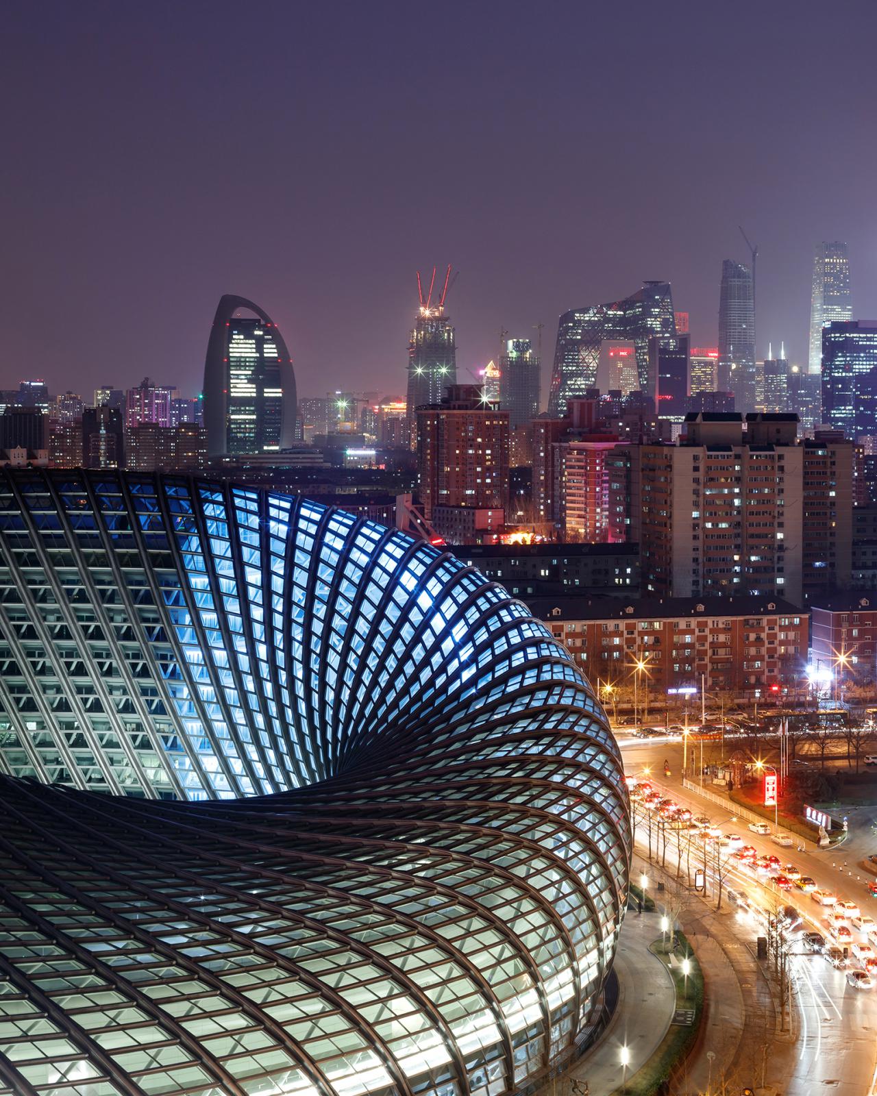 Photograph of Phoenix International Media Center, designed by BIAD UFo and located in Beijing, China