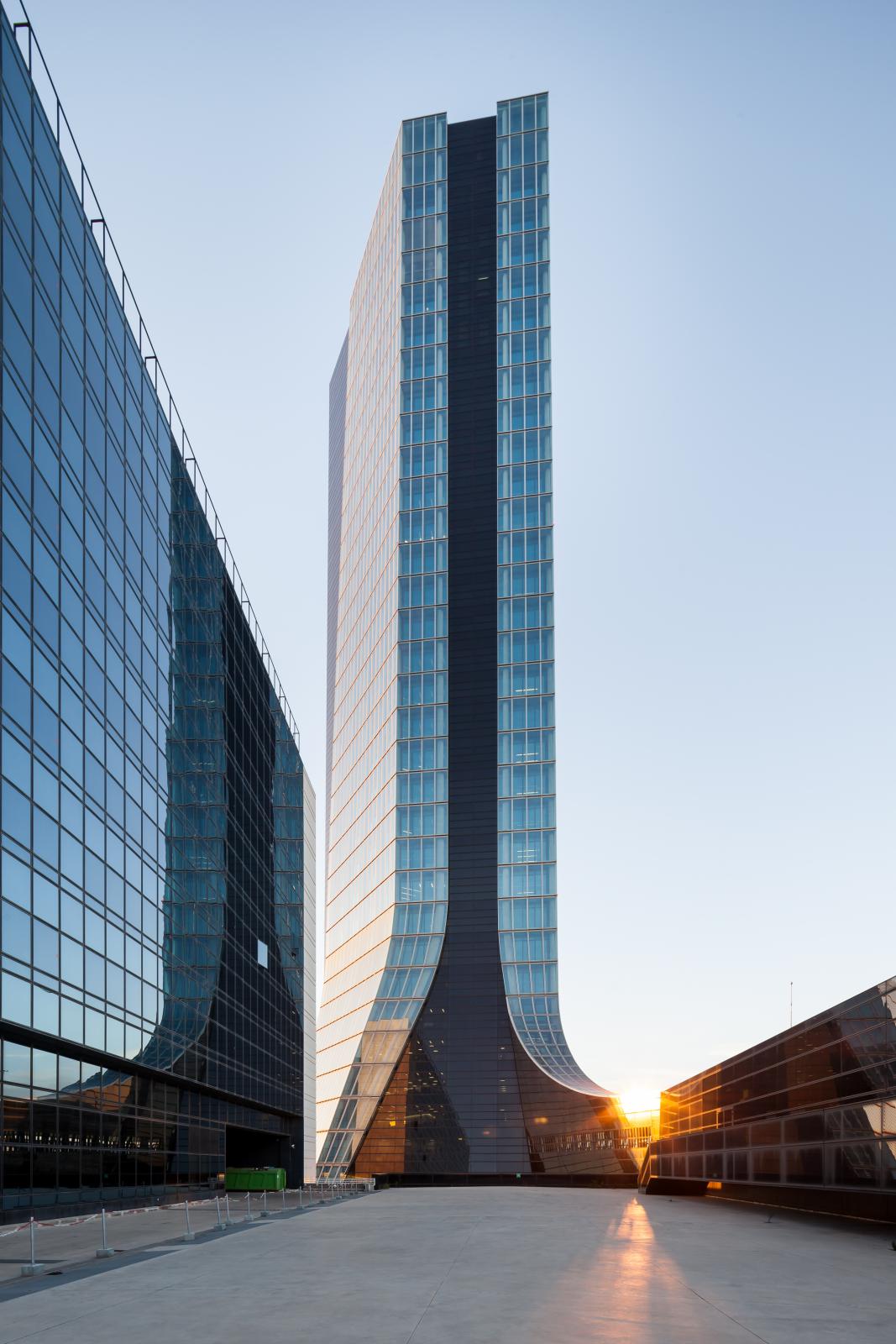 Photograph of CMA CGM Headquarters, designed by Zaha Hadid Architects and located in Marseille, France