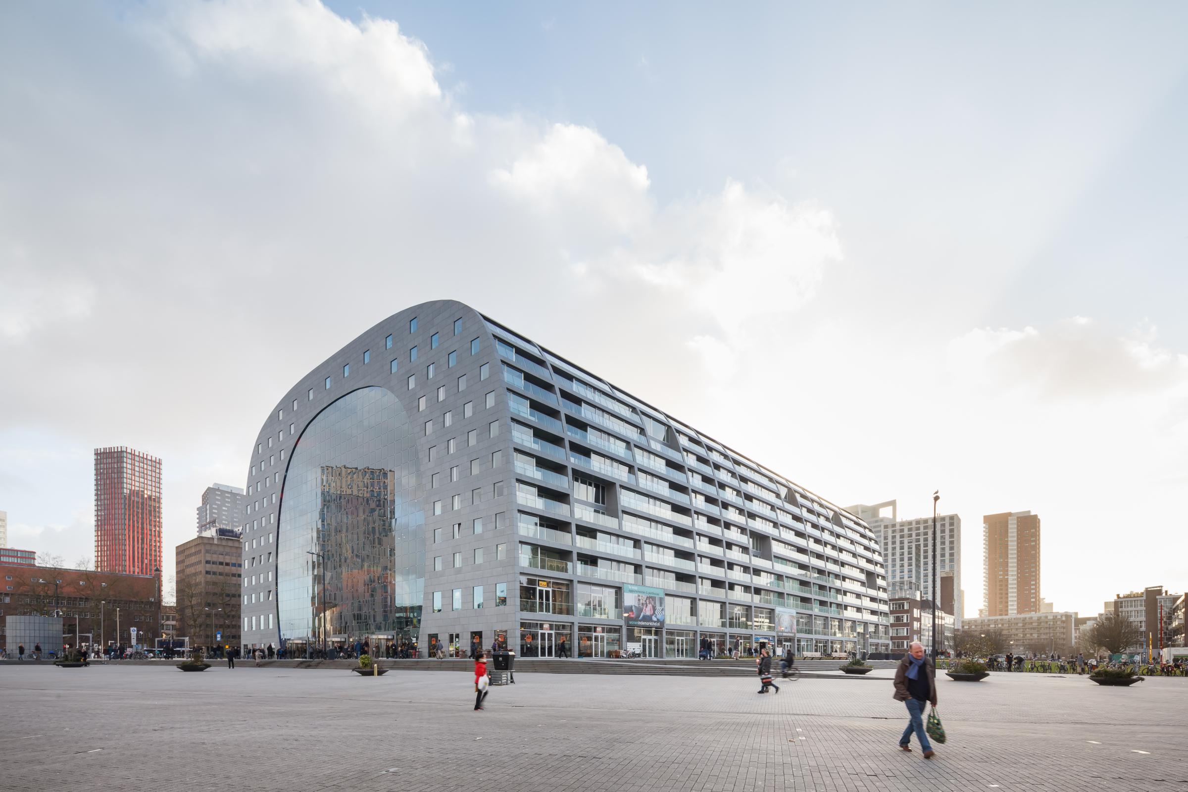 Photograph of Markthal Rotterdam, designed by MVRDV and located in Rotterdam, Netherlands