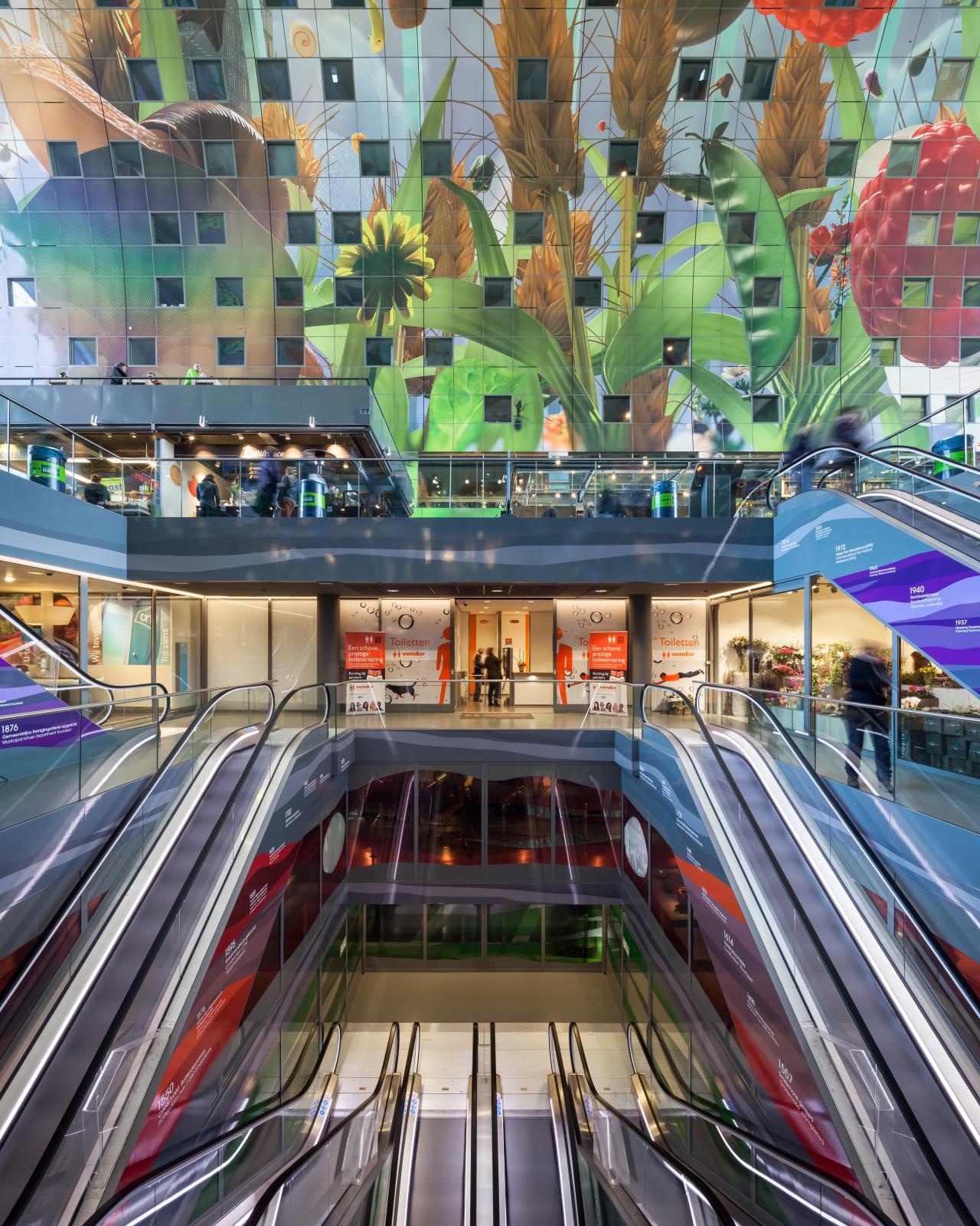 Photograph of Markthal Rotterdam, designed by MVRDV and located in Rotterdam, Netherlands