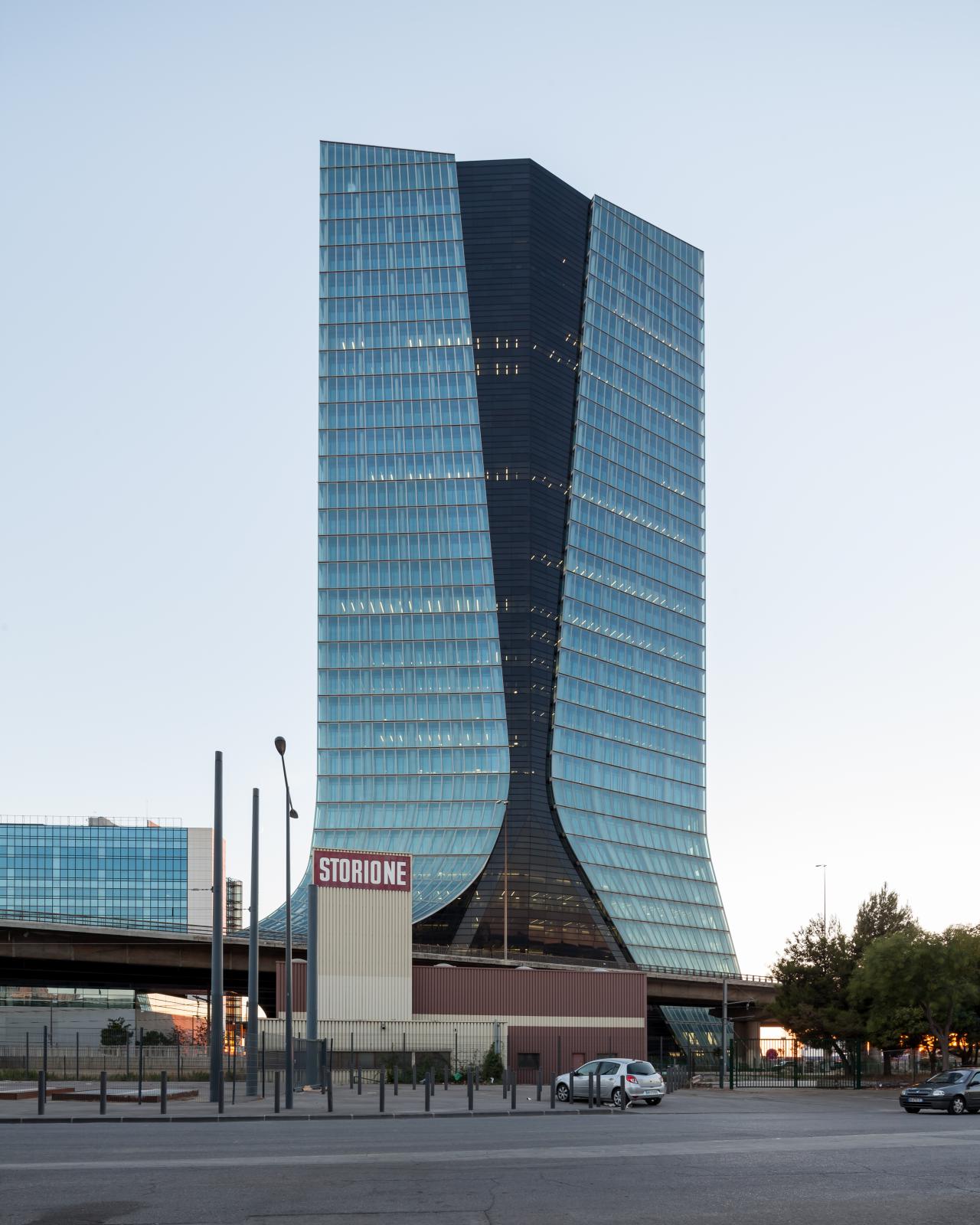 Photograph of CMA CGM Headquarters, designed by Zaha Hadid Architects and located in Marseille, France